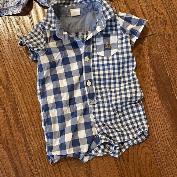 Baby gap plaid preppy rompers one piece size 0-3 and 3-6 months - Picture 5 of 11